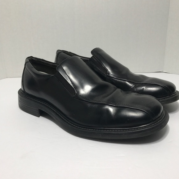 old school black and white dress shoes